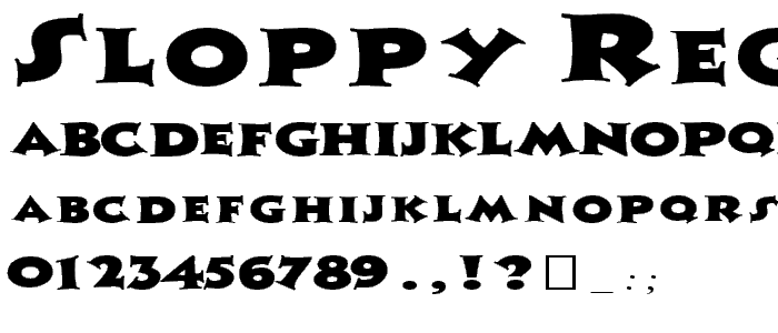 SLOPPY Regular font